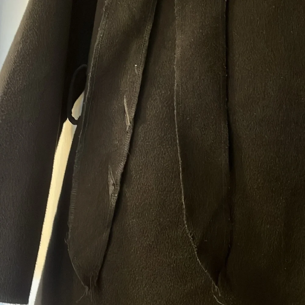 Belted Black Wrap Coat